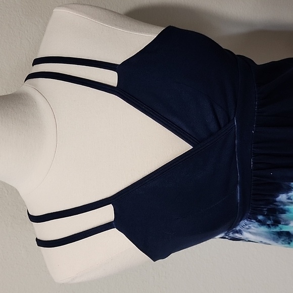 Chaser Maxi Dress 100% Cotton Knit Strappy Back Beachy Vacation Vibes size Small - Picture 2 of 12
